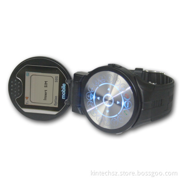 Watch mobile phone with flip in world and with support TF card 2GB with Network:GSM900/DCS1800,GSM850/PCS1900